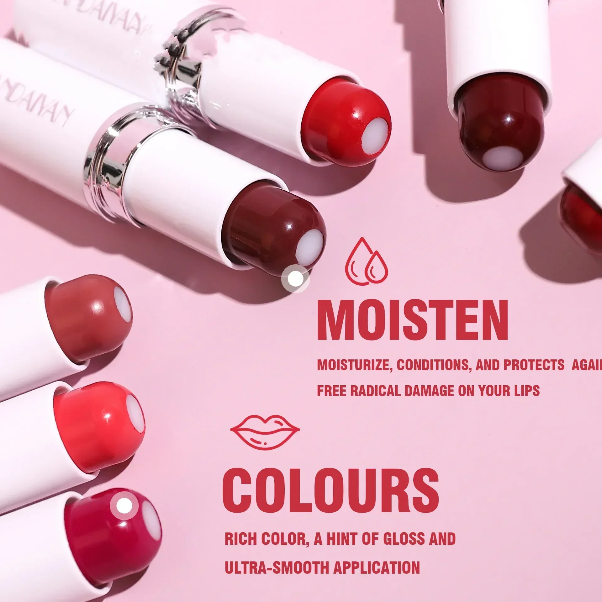 Lipstick 2-In-1 Sandwich Lipstick Women's Matte Long-lasting Moisturizing Color Lip Care Repair Lip Relief Dry Makeup