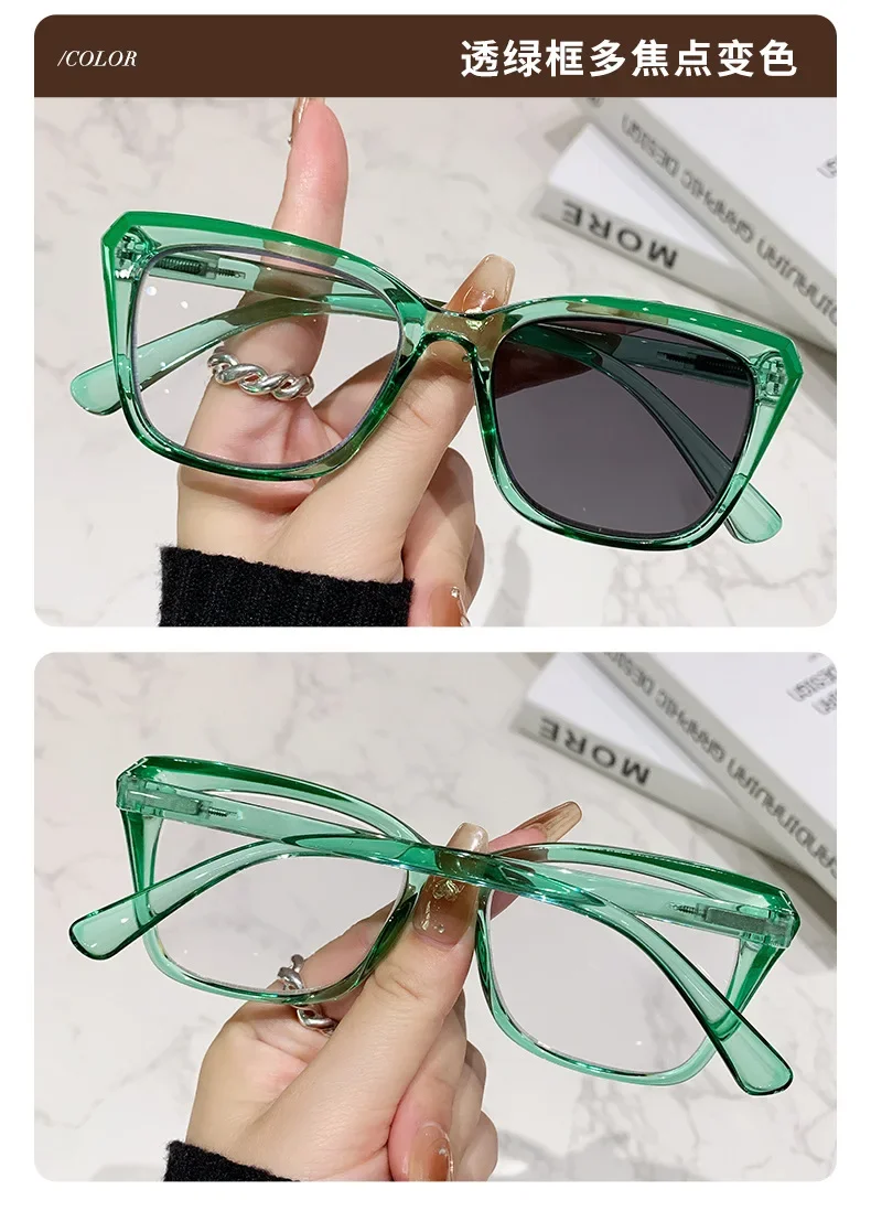 Multi-Fokus + photochrome Lesebrille, Anti-Blaulicht-Brille für den Nah- und Fernbereich, geeignet für Damenbrillen – Detail 8