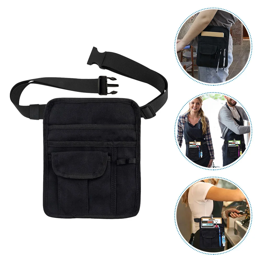 Server Waist Pouch Restaurant Waitress Accessories Bag Adjustable Belt Buckle Money Bag Working Serving Apron Bag