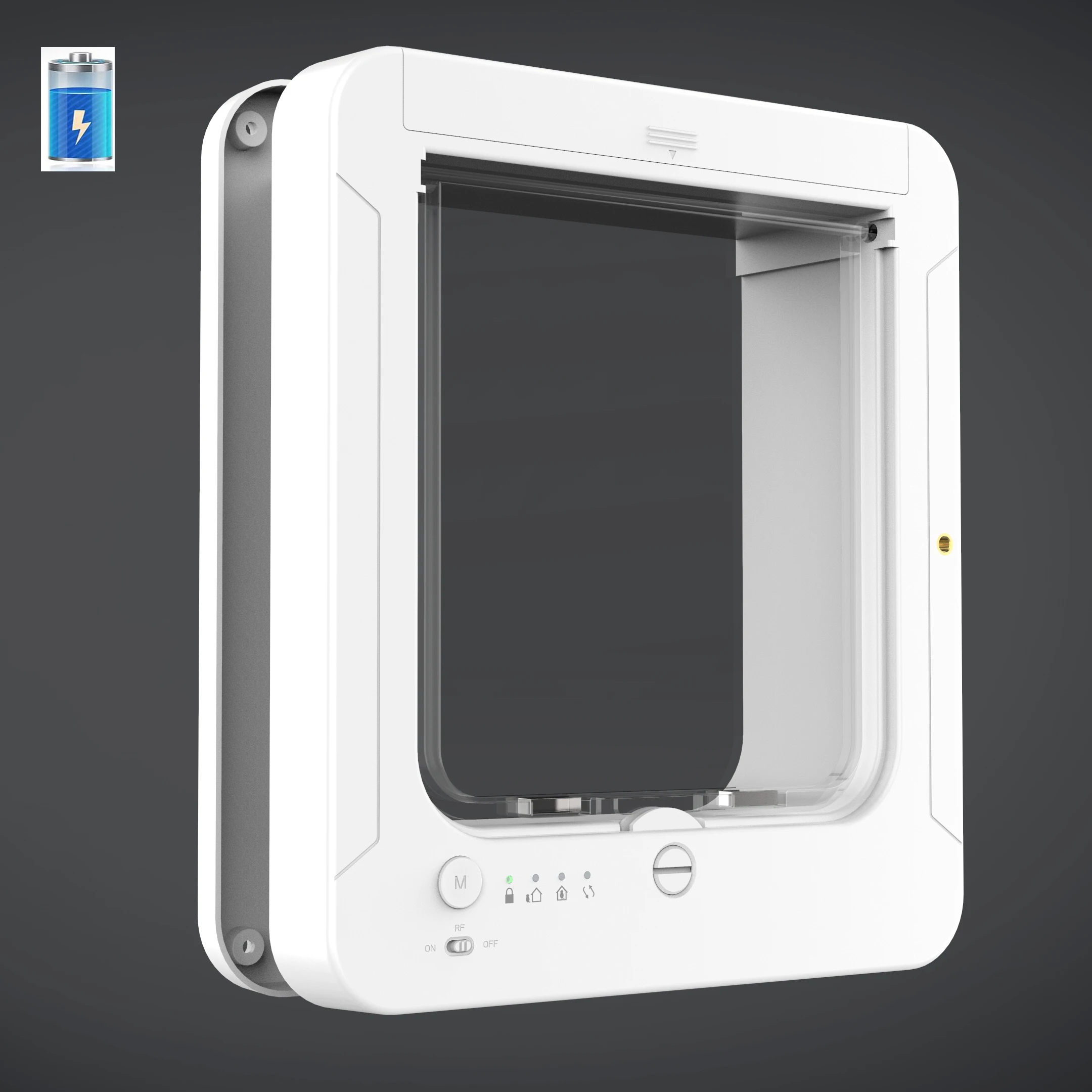 

Electronic Dog Cat Door Automatic Smart Pet Safe Door Cat Flap with Microchip Sensor Key Controllable Access Direction Cat Gate