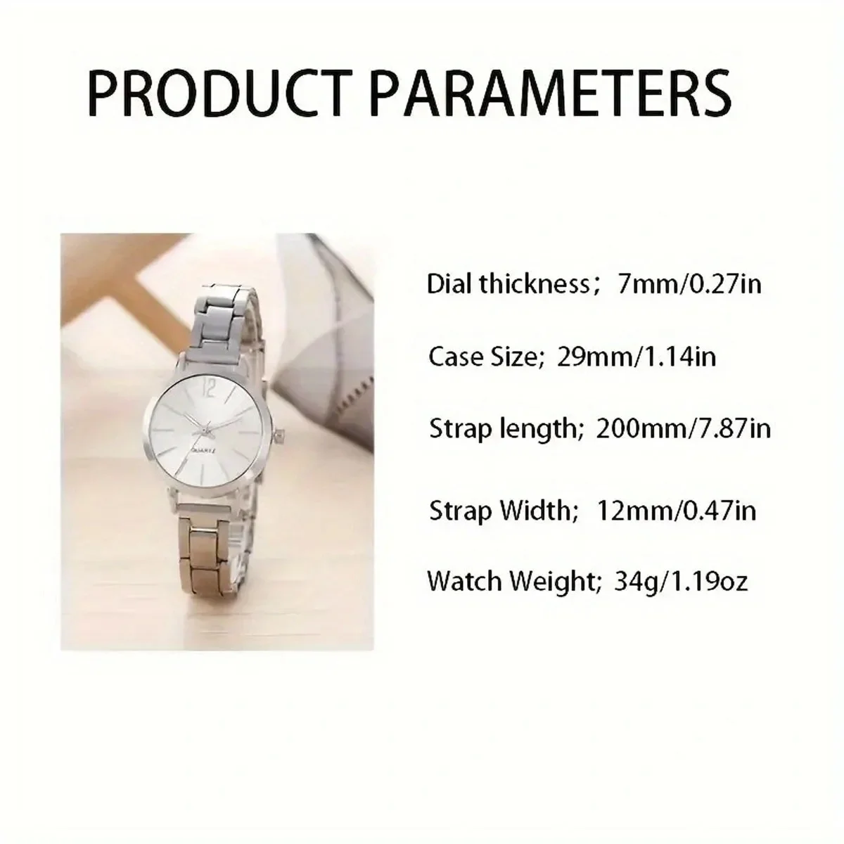 مجموعة واحدة من وعد الموضة: مجموعة مجوهرات ساعة كوارتز بحزام ذهبي للسيدات تلبي وقتًا أنيقًا (بدون صندوق)