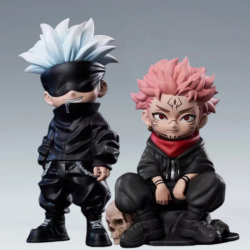 Anime Jujutsu Kaisen Figures Ryomen Sukuna Action Figure Itadori Yuji Figurine Satoru Gojo Statue Q-version Pvc Model Toy Gifts