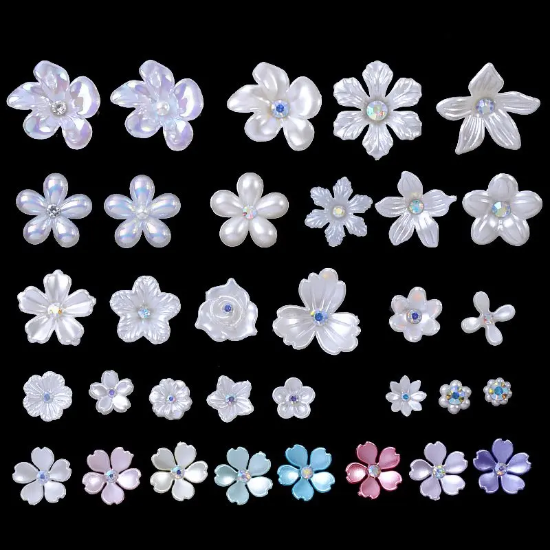 50PC Resin Material Small Resin Flower Charm Flower patch for DIY handmade Jewelry Making Wholesale