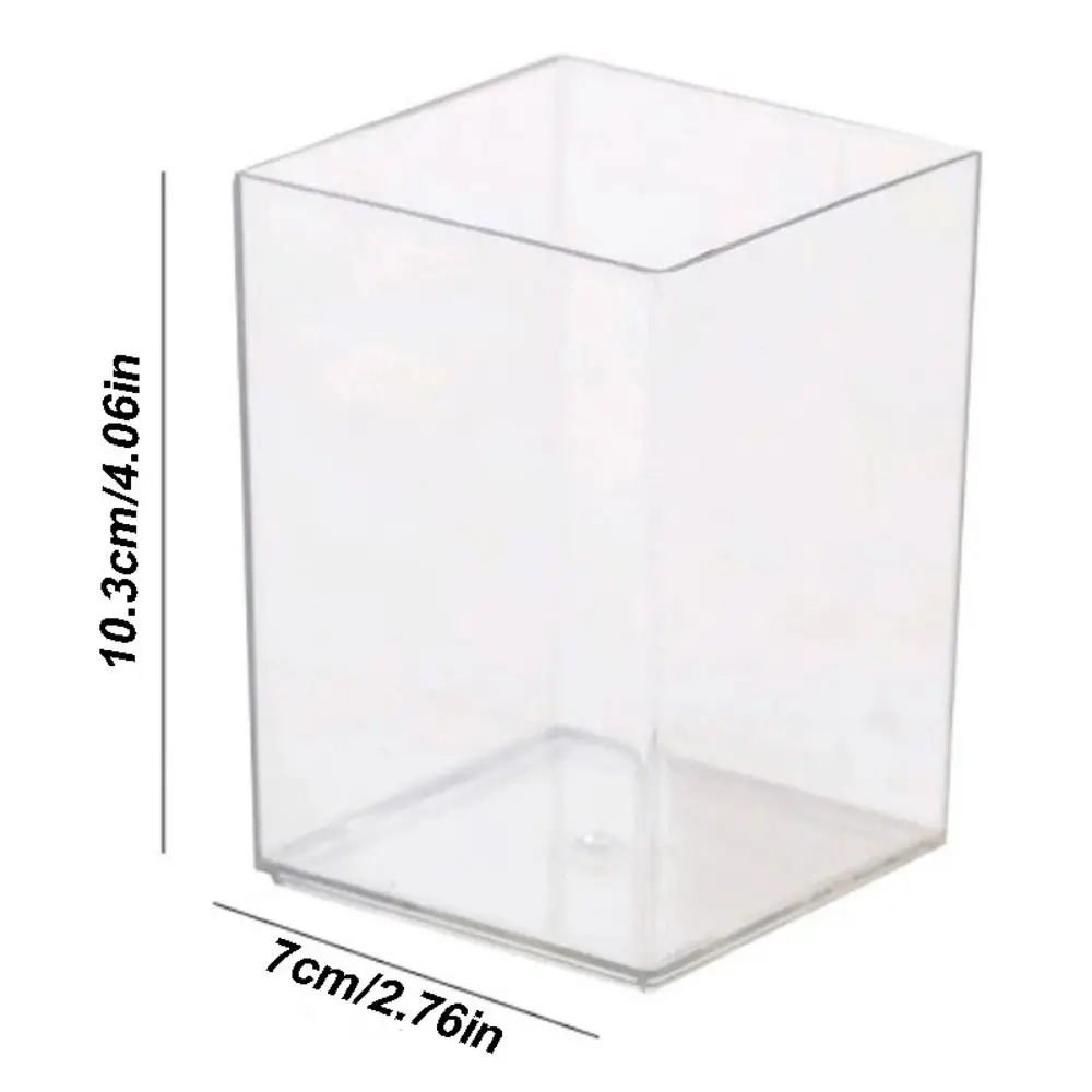 Transparent Pen Holder Solid Acrylic Multifunctional Pen Pot Large Capacity Multi-function Stationery Storage Box Unisex