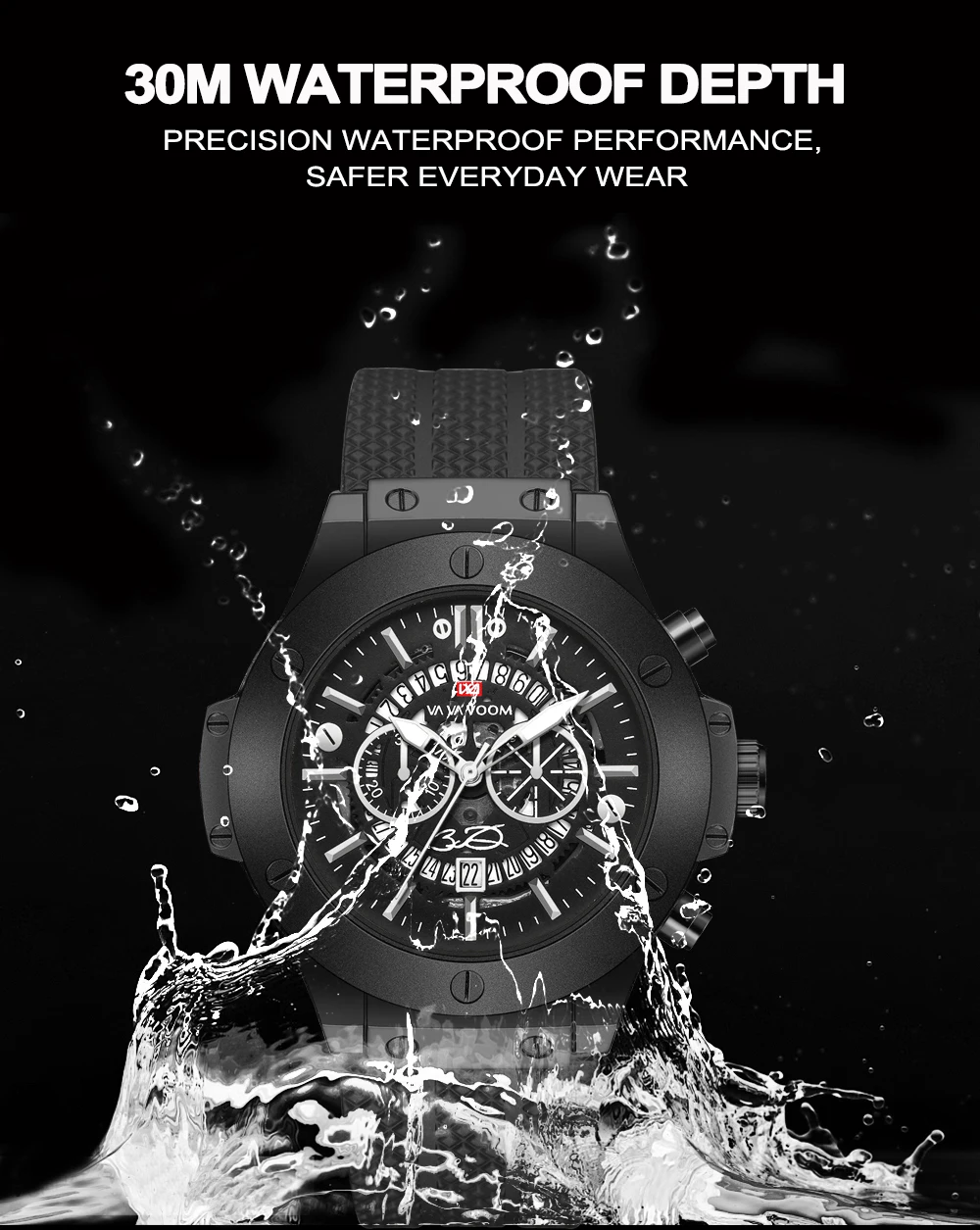 【2024 Hot Sale】Men's Outdoor Sports Watch Waterproof Multi-functional Climbing Watch Night Light Electronic Watch Running Fitnes