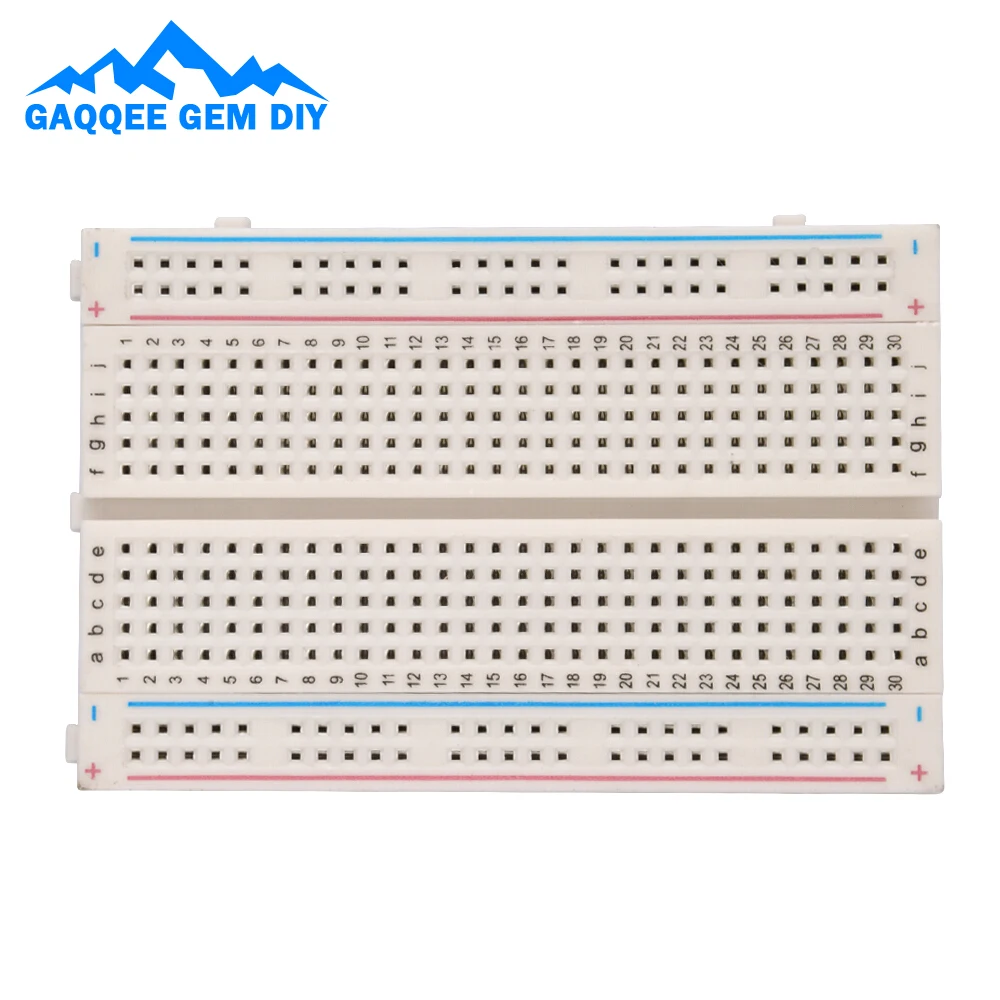 Prototype Breadboard Clear Crystal 400 Tie Point Solderless Modular Board Flexible Breadboard Jumper Wires Plastic Board