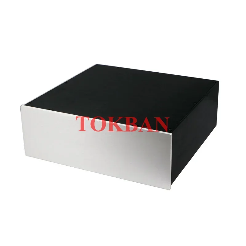 Tokban 430*408*150mm All Aluminum Power Amplifier Chassis Enclosure for Preamplifier HIFI Amplifier Audio Case Shell