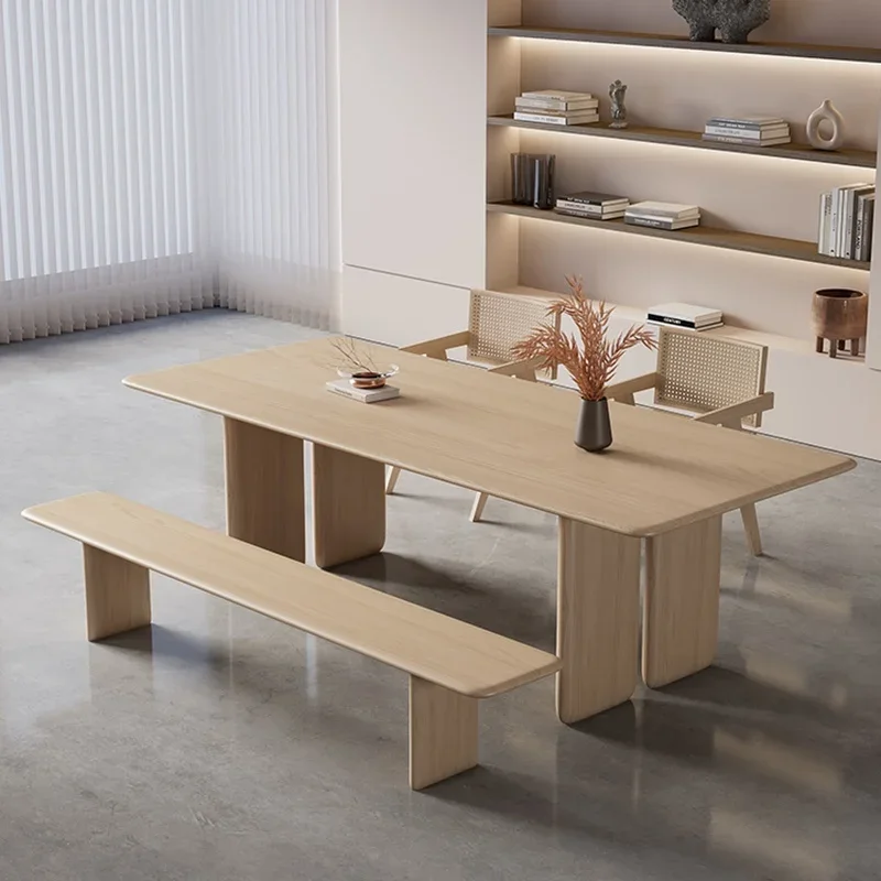 

Nordic Solid Wood Dining Table Modern Luxury Design Restaurant Coffee Table Negotiating Center Home Furniture Tavolo Pranzo FYDC