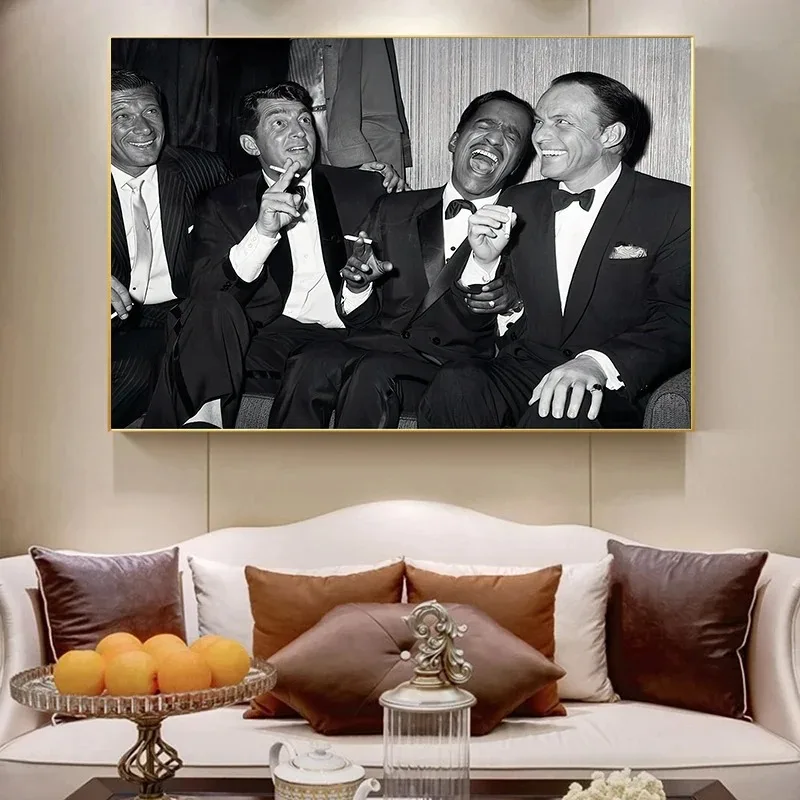 The Rat Pack Posters Frank Sinatra Dean Martin Sammy Davis Jr Prints Canvas Printing Wall Art Picture for Living Room Home Decor