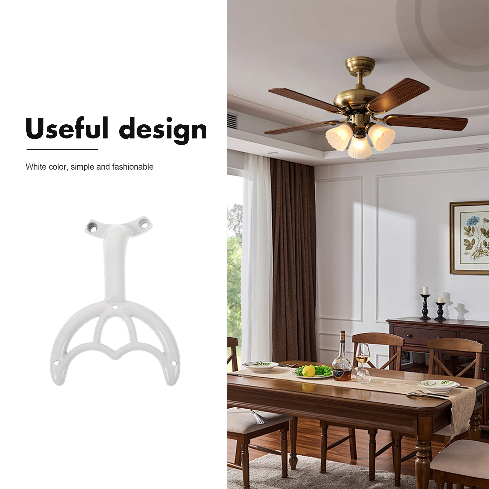 5pcs White Fan Blade Support Rod Replacement Arms for Ceiling Fans Design Easy Install Home Hotel Use