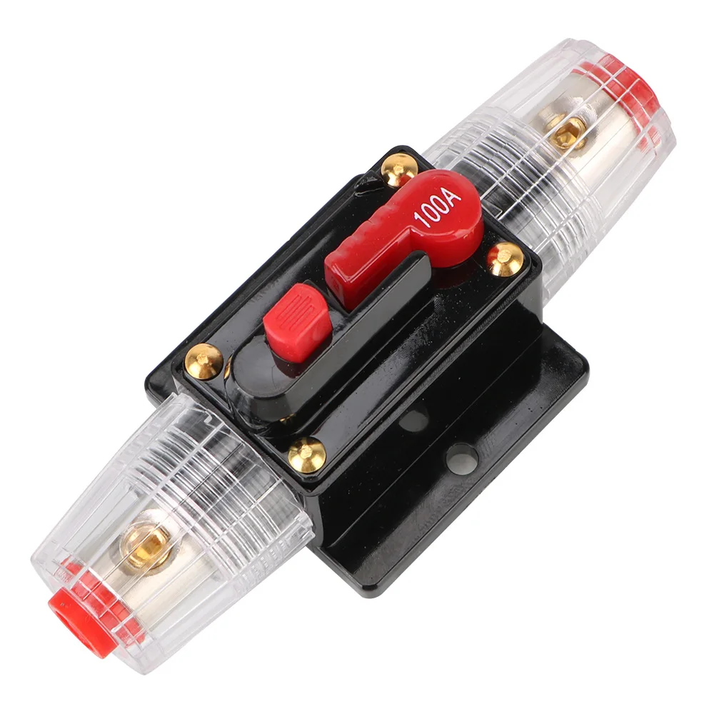 12V/24V Car Truck Audio Amplifier 60A 100A Resettable Insurance Circuit Breaker Fuse Holder