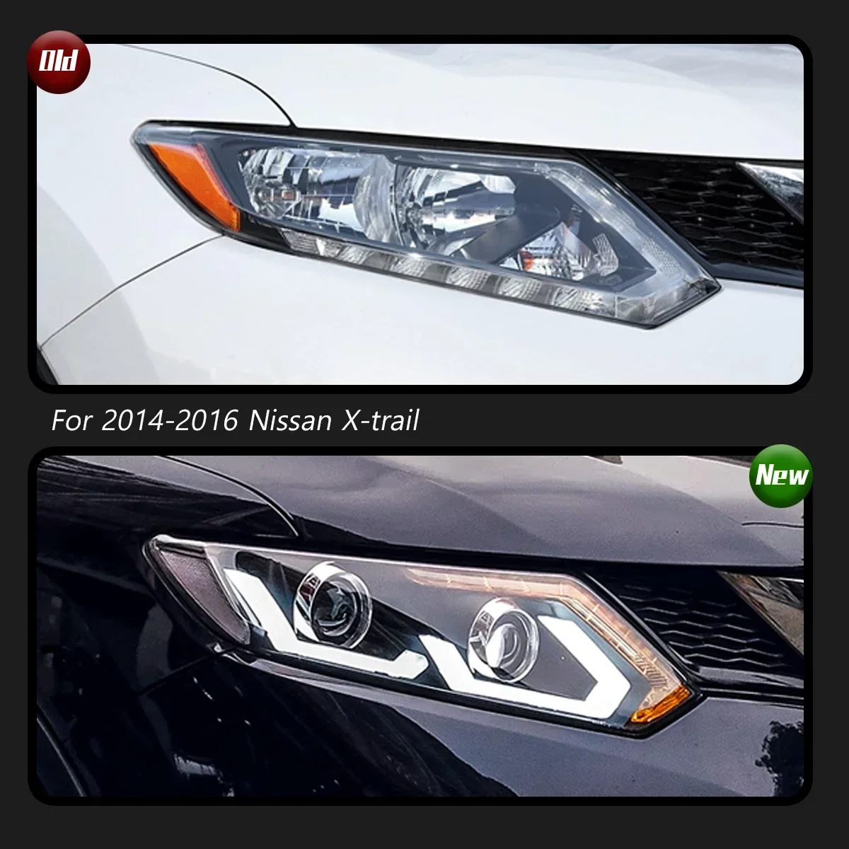 

Автомобильная фара для Nissan X-trail, обновление 2014-2016, модифицированная для нового динамического указателя поворота, автомобильная светодиодная фара в сборе