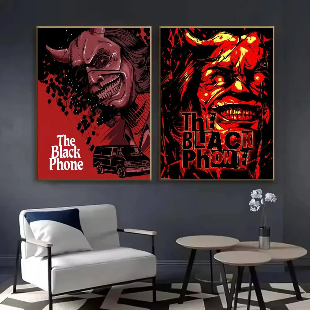 The B-Black Phone Movie Poster Waterproof Sticky Wall Art Print For Bedroom Living Room Hallway Bar Home Decor