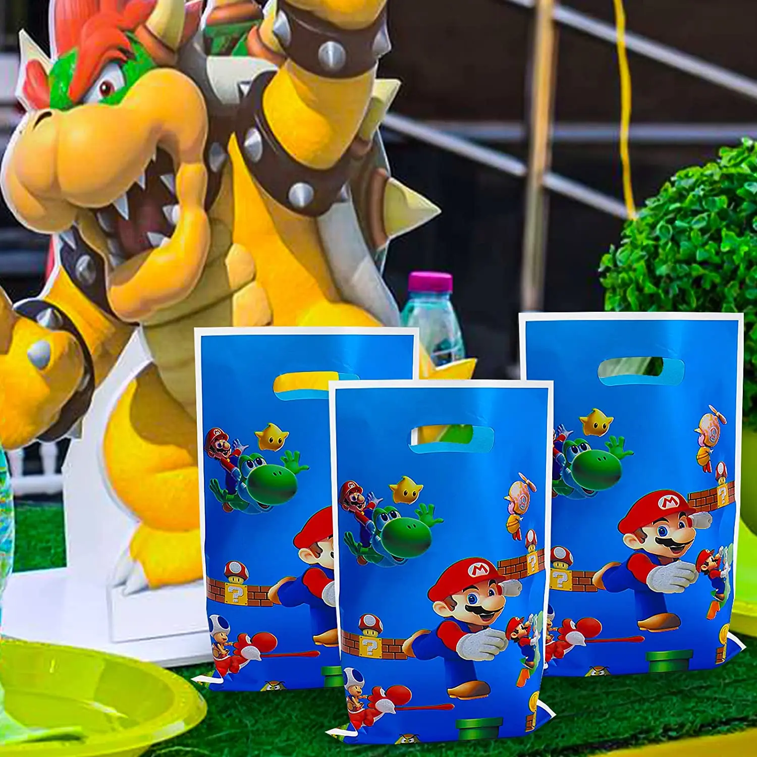 10pcs 16.5*25cm Supper Brother Gift Bag Loot Bag Kid Boy Birthday Party Supplies Mario Bros Decorations Kids Boys Party Favors