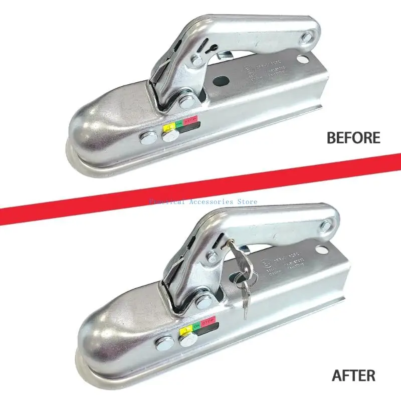 U75E Weatherproof อเนกประสงค์ Trailer Hitch ล็อค 2 ปุ่มทองแดงป้องกันสนิมเหมาะสำหรับรถบรรทุกเรือรถพ่วงความปลอดภัย
