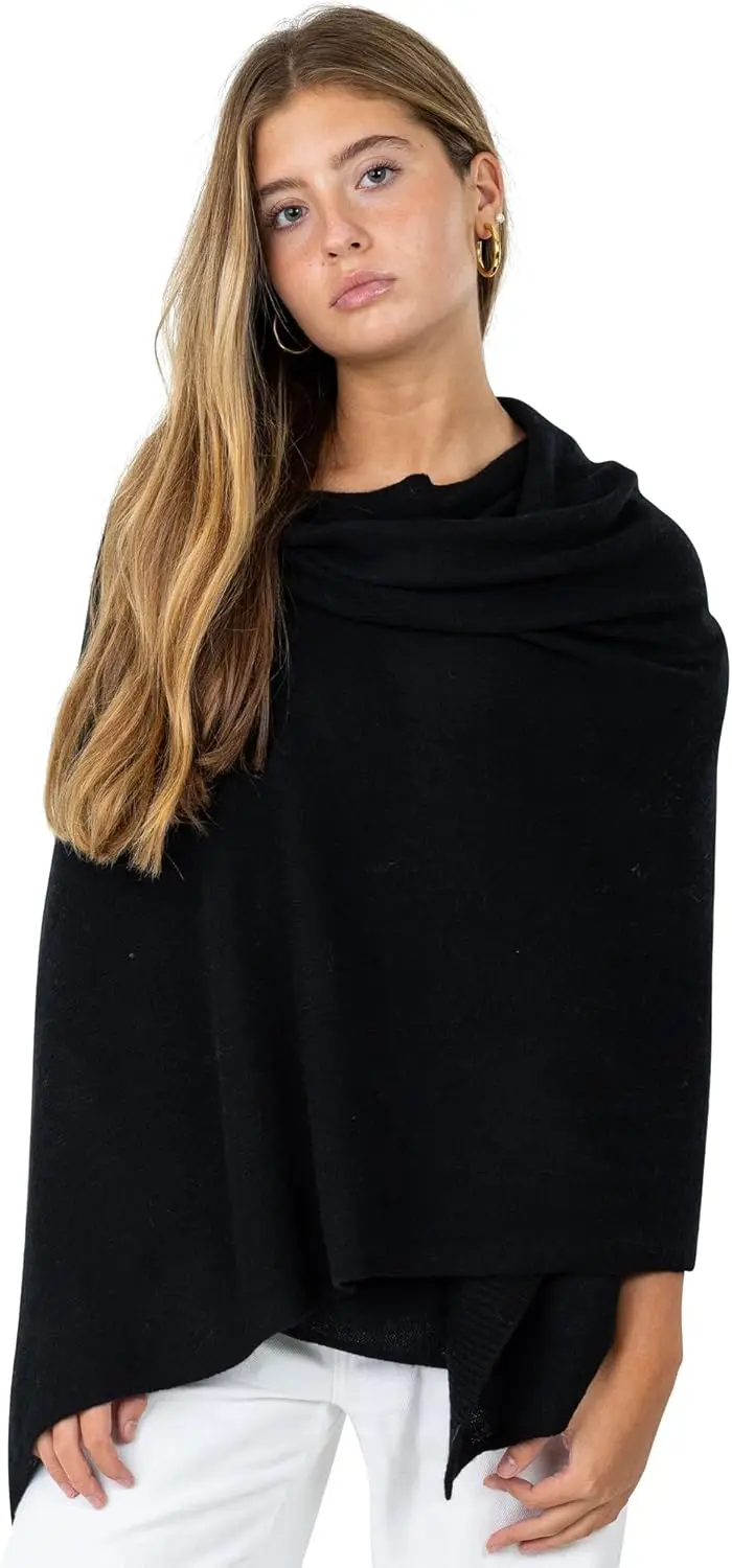 

Luxury Knitted Wrap Shawl Scarf, Pashmina Stole for Women, All-Season Cashmere Wool Blend