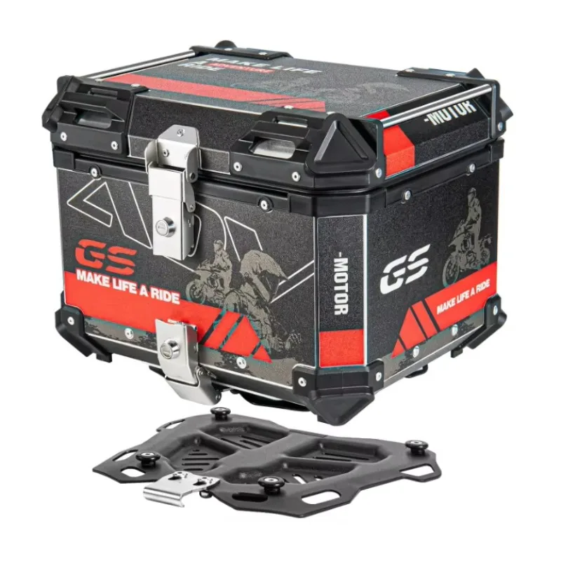 

45L Luggage Side Trunk Maletero Motorbike Aluminum Accessories Top Motocross Moto Motorcycle Tail Box