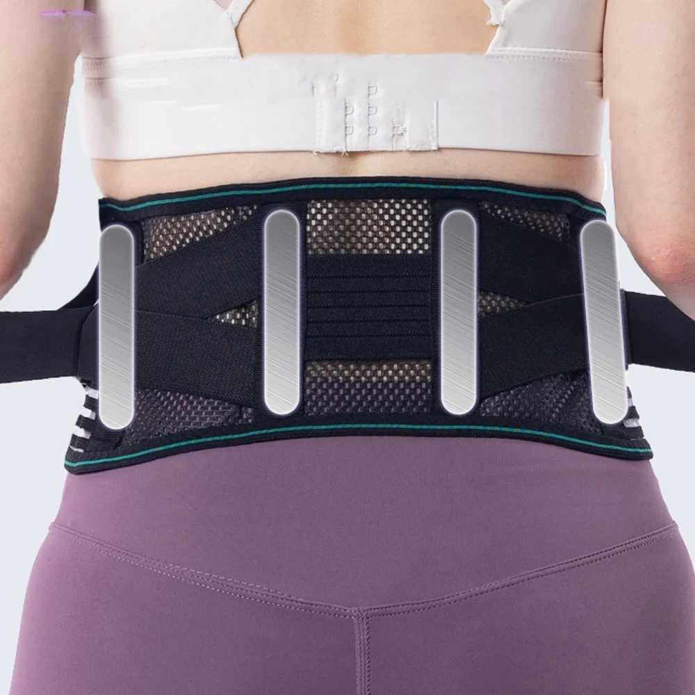 

1 шт. пояс с бандажами для спины — регулируемая поясничная поддержка для боли в пояснице — дышащий и удобный, идеально подходит для работы и повседневного использования