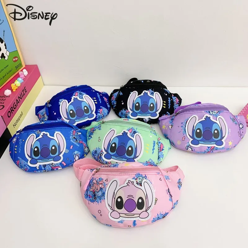 

Stitch New Girls' Sports Waist Bag Fashionable and High-quality Women's Chest Bag Cartoon Versatile Mobile Phone Storage Bag