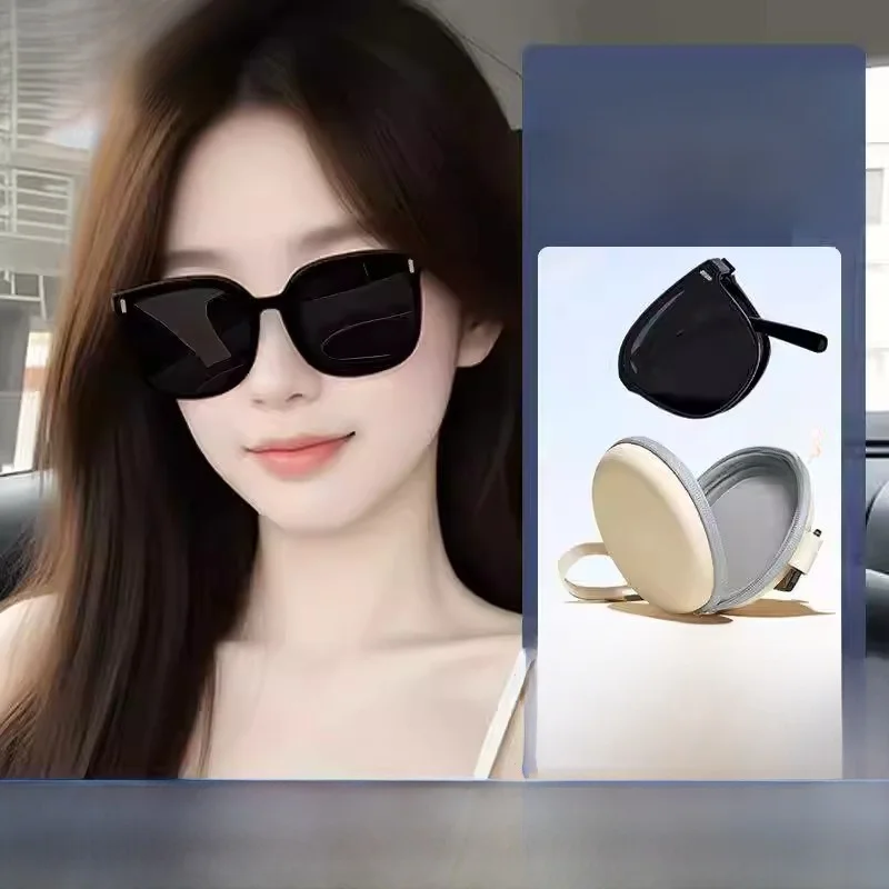 

Новые женские поляризационные солнцезащитные очки 2026 года с УФ-защитой, складные, для маленького лица, аксессуары для головных уборов