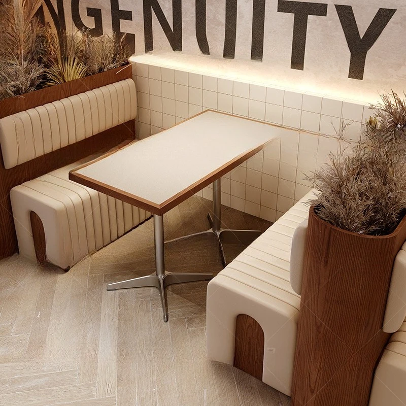 Milk tea dessert shop tables and chairs modern simple light food shop dining tables and chairs