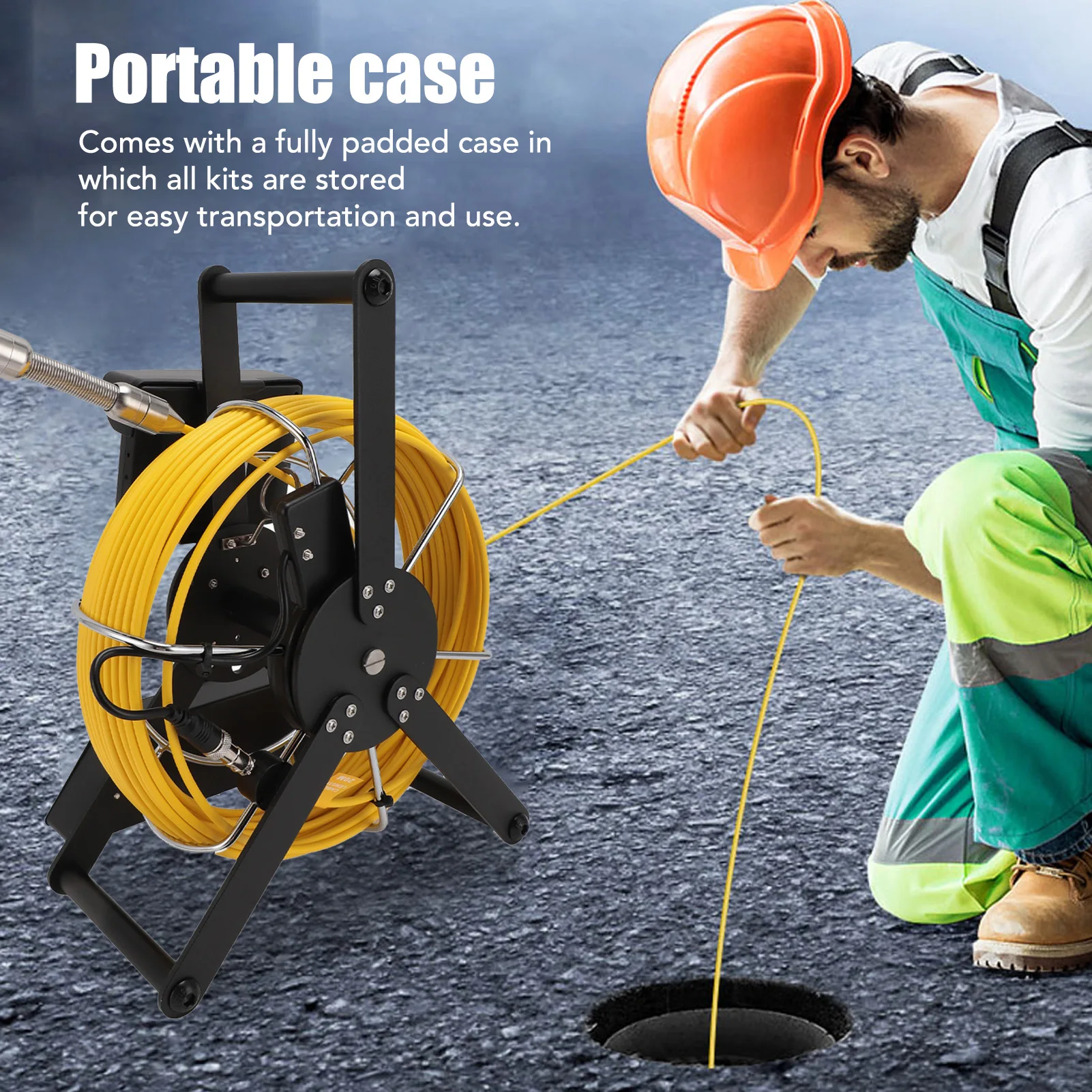 

Portable Pipe Inspection Camera Borescope Inspection Camera DVR Recording for Water Supply Pipeline for Pipeline Vacuum System