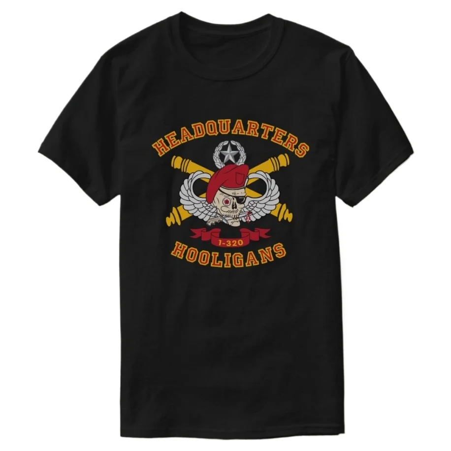 1st Battalion, 320th Field Artillery Regiment 82nd Airborne Division T-Shirt 100% Cotton O-Neck Short Sleeve Casual Mens T-shirt
