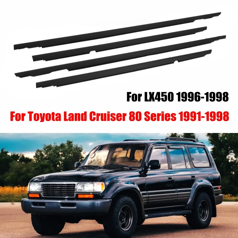 Guarnizioni in vetro per porte e finestre per Toyota Land Cruiser FJ80 FZJ80 HDJ80 1991-1998 LX450 1996-1998 porte esterne Trim Seal Belt