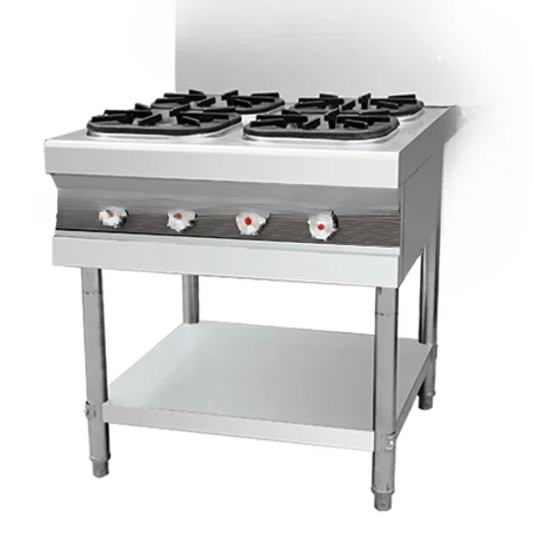 High Effective Commercial Industrial Kitchen Cooking Stainless Steel 6 Burners Freestanding Gas Stove