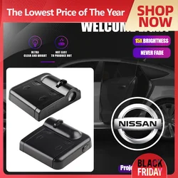 1/2Pcs Car Door HD Welcome Light Wireless Laser Projector For Nissan X-trail Qashqai Note Juke Sentra Patrol Micra Ariya Skyline