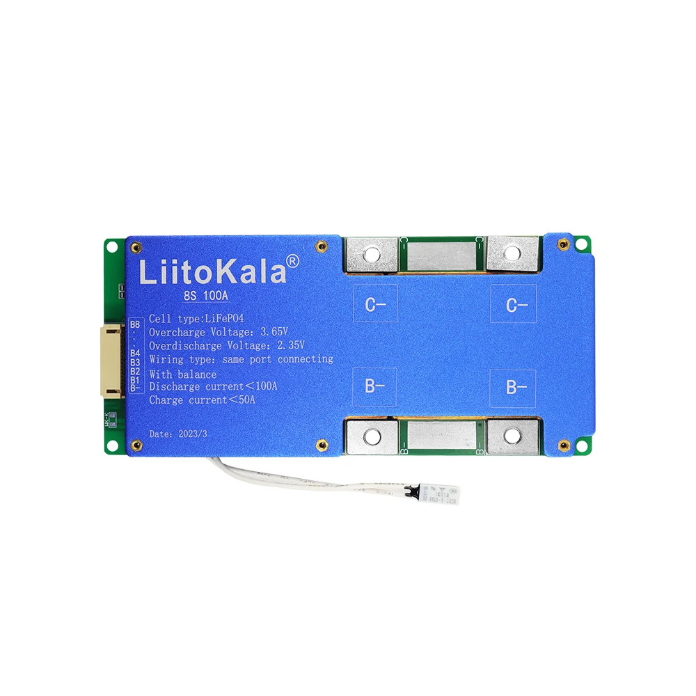 LiitoKala 8S 24V 100A LiFePO4 Battery Balance Charge Board Equalizer NTC Temperature Protection Equalizador For Escooter/Ebike