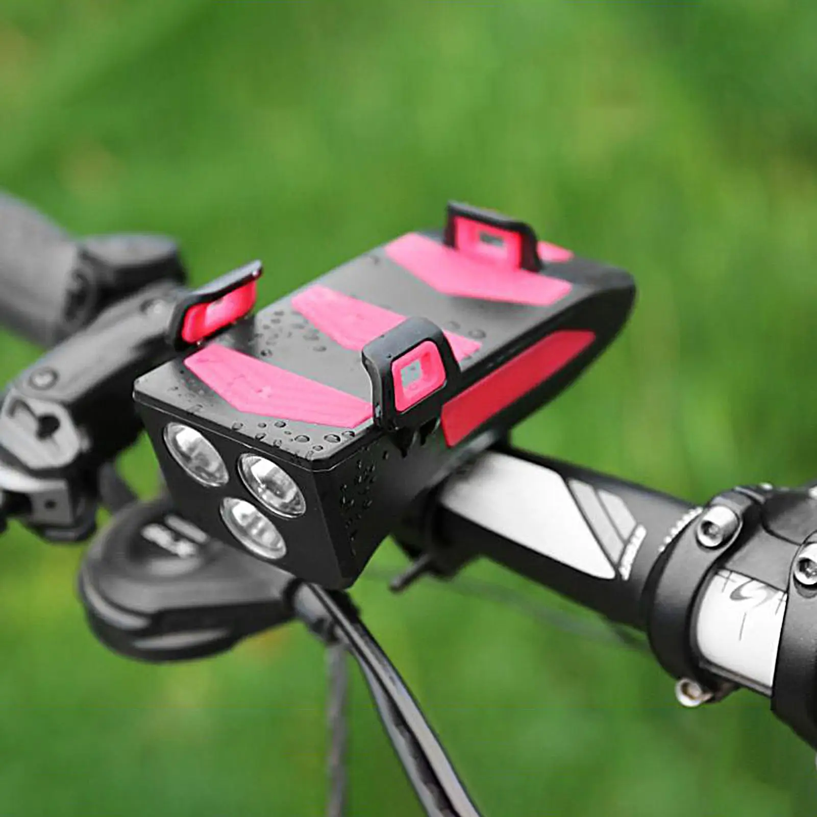 

Light For Bike USB Rechargeable Waterproof Bike Lights With Phone Holder Bicycle Bell For Work Hiking Camping Fishing Commuting