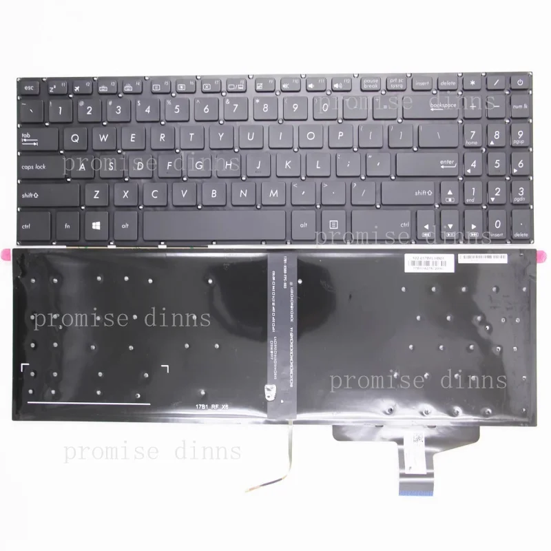 

M for Asus N580 N580V N580VD N580VN NX580VD N580GD US Keyboard backlit Palmrest New