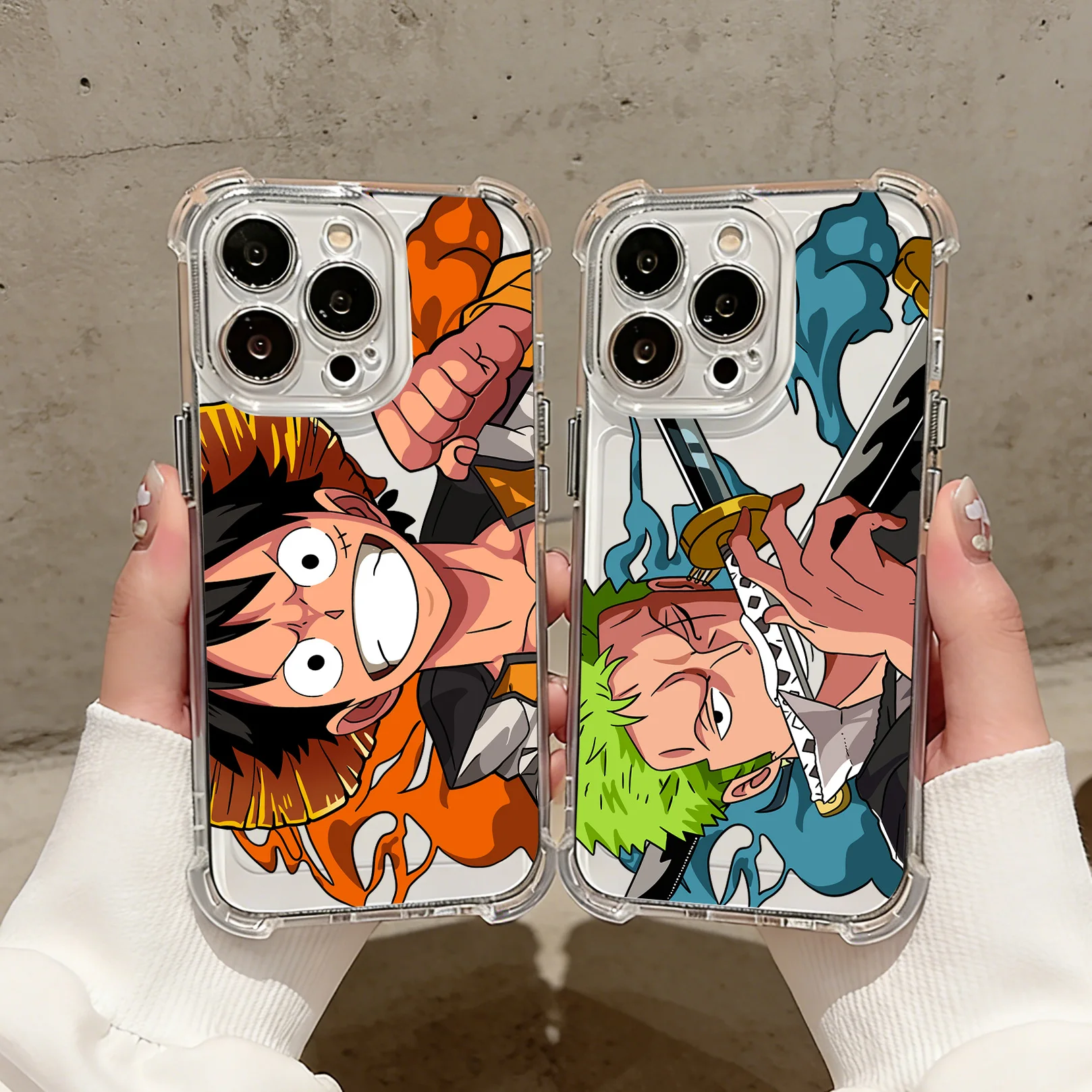 Anime Luffys Zoros Phone Case For Samsung Galaxy S26 S25 S24 S23 S22 S21 S20 Edge FE Ultra Plus 4G 5G Anti Fall Clear TPU