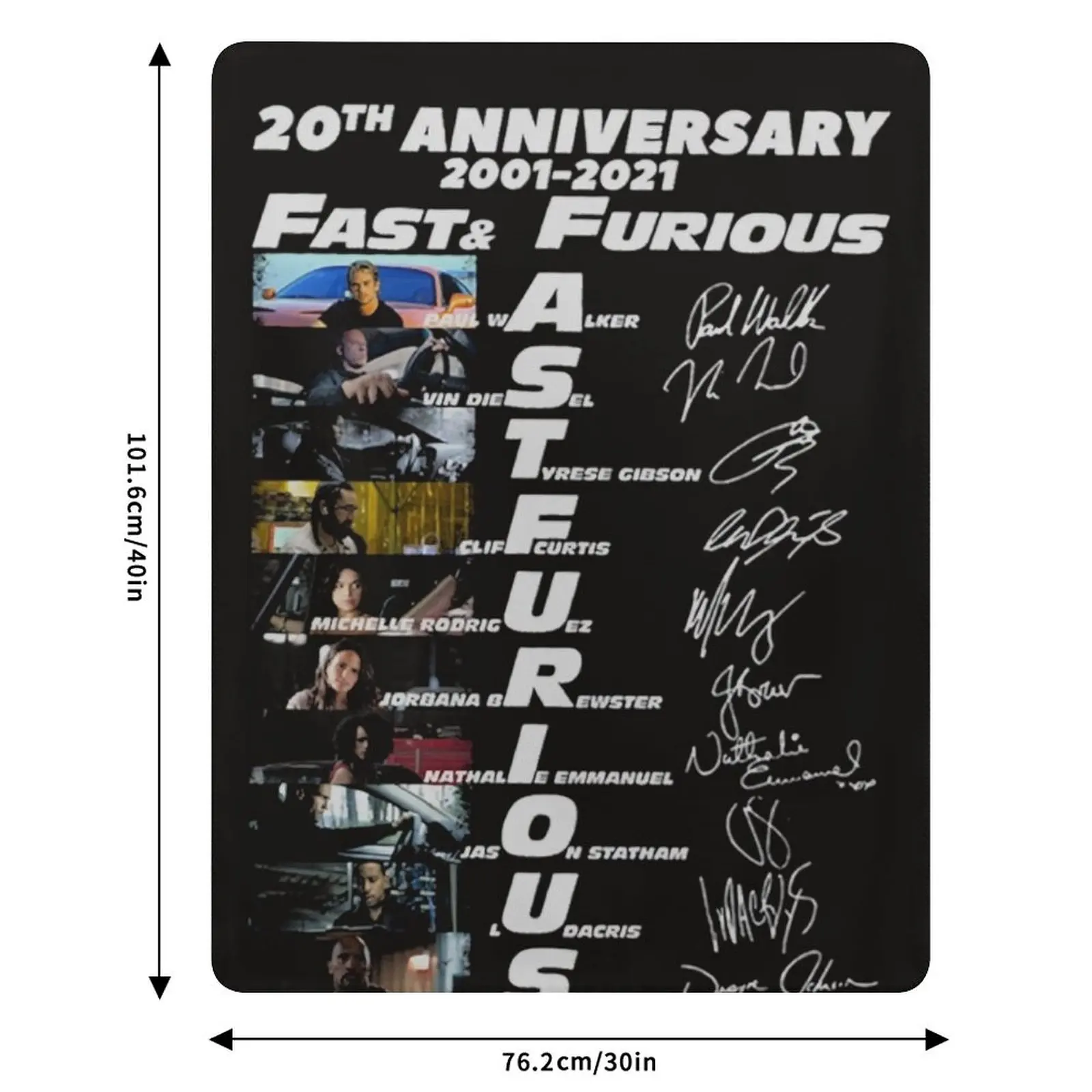 الذكرى العشرين 2001 2021 توقيعات سريعة غاضبة بطانية رمي كلاسيكية أغطية سرير مزخرفة بطانية سياحية #6