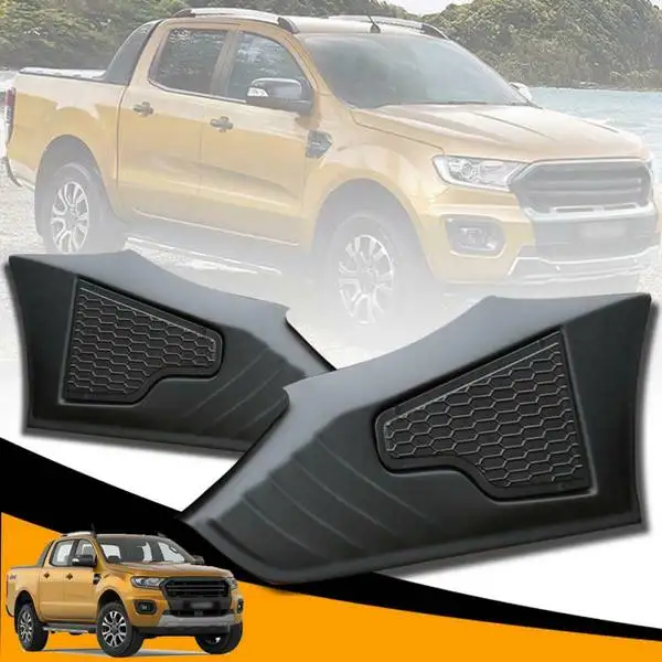 2Pcs Car Side Vent Hood Guard Decoration Trim for Ford Ranger T6 T7 2016 2017 2018 2019 2020