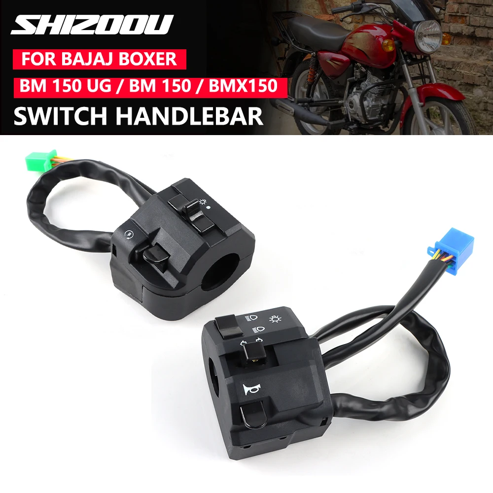 Interruptores para Motocicleta, Botón de Bocina, Controlador de Manillar para BAJAJ BOXER bm150 UG BM 150 boxer 150 BMX150