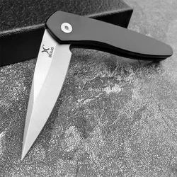 HUAAO 3407 Tactical Folding Knife D2 Blade Black T6 Aluminum Handle Self Defense Outdoor EDC Camping Hunting Knives Tool