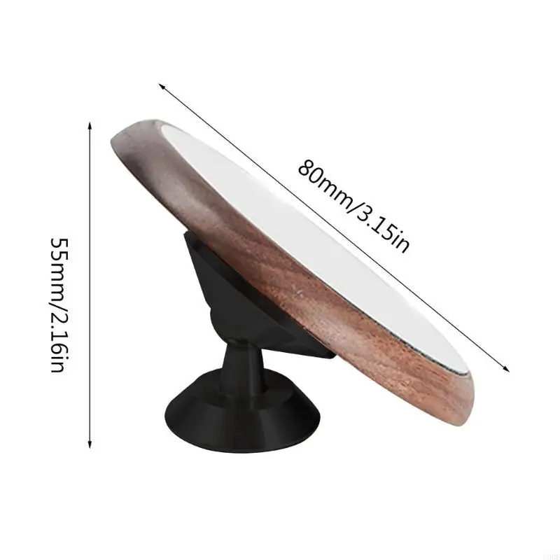 Espejo Espresso para portafiltro sin fondo, ángulo giratorio, lente madera, espejo reflectante observación para