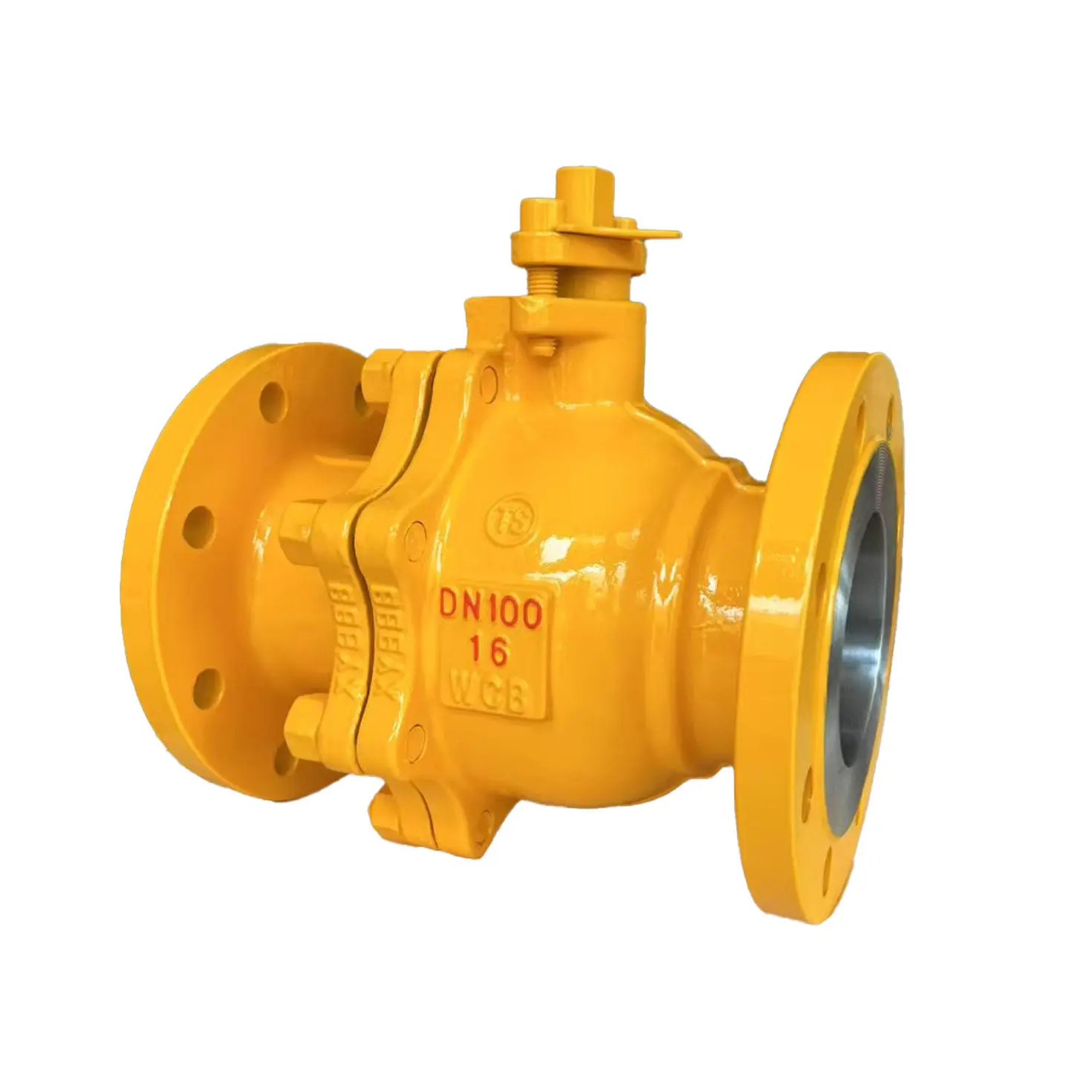 Q41F-16C cast steel flanged stainless steel ball core fireproof and anti-static actuator