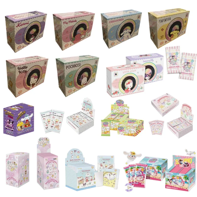 Sanrio Kuromi Cards My Melody Trading Card Game Hello Kitty Booster Box Cartoon Cute Collection Toy Christmas Gift