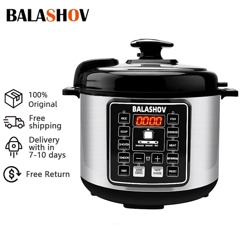 1PC 5L Electric Multifunctional Pressure Cooker Express Multicooker instant Pot for Kitchen Soup Rice Cooker 220V