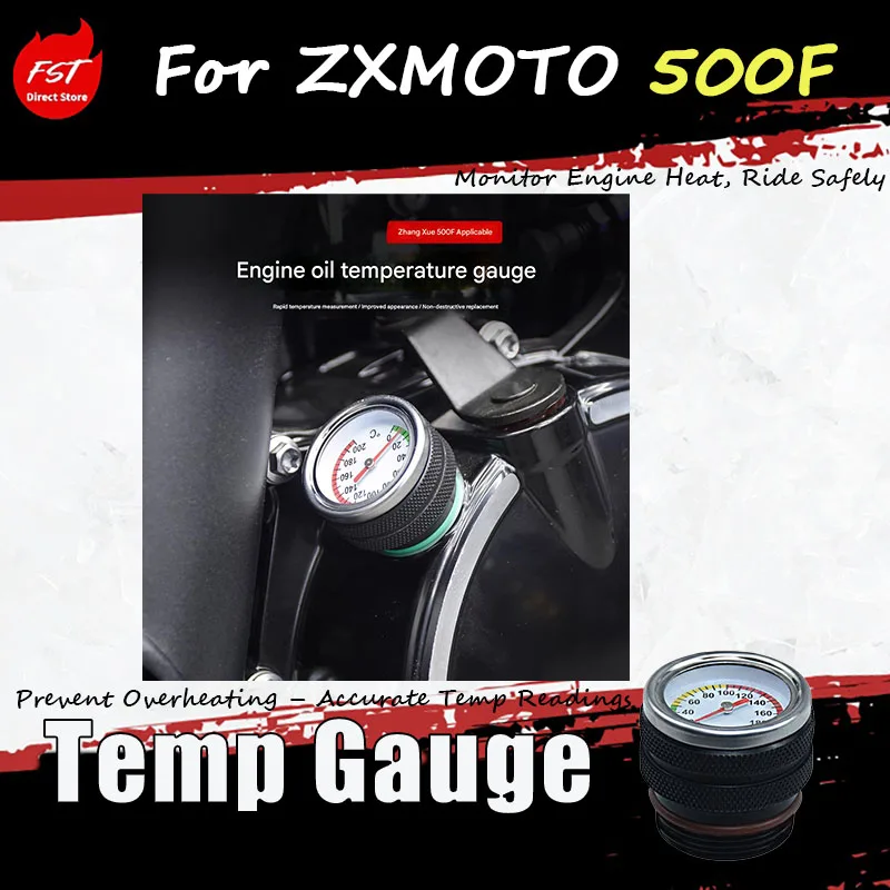 

For ZXMOTO 500F, a set of specialized accessories for retro oil temperature gauge and engine oil temperature gauge modifications