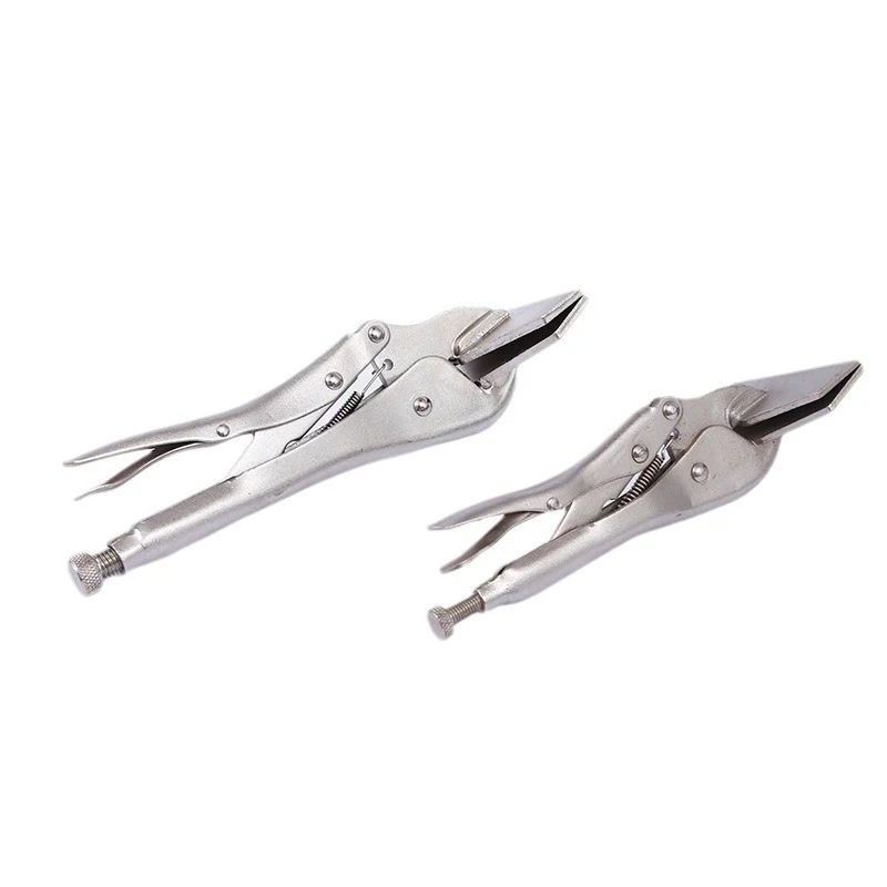 1PC Locking Sheet Metal Clamps Welding Tool Adjustable Opening Flat Mouth Pliers  Flat Folding  90 Degree Right Angle Pliers ﻿