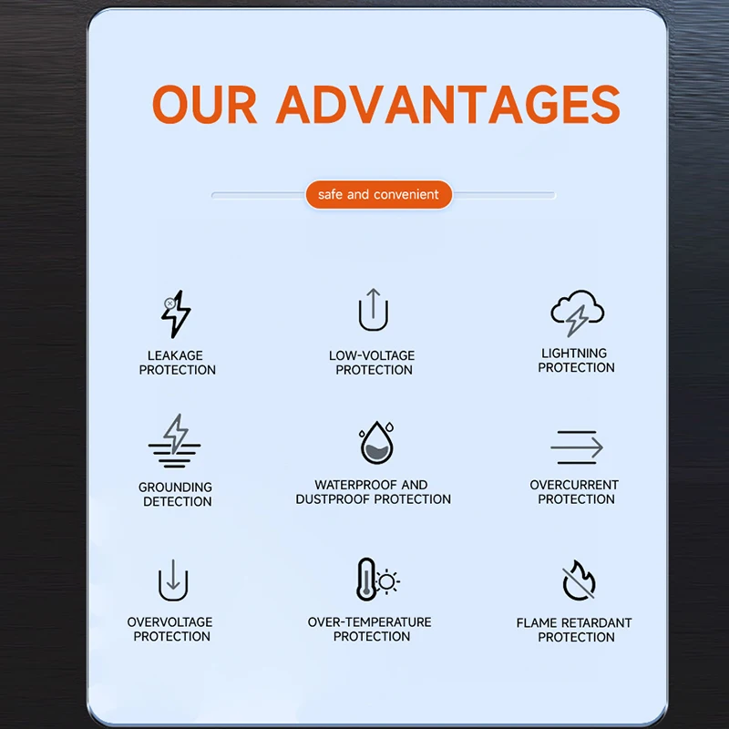Non Screen 7KW Electric Vehicle Charging Station Mode 2 Home Charger for European National And American Cars