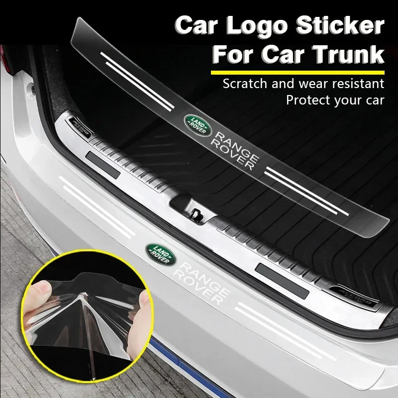 Transparent Car Trunk Badge Protective Sticker Car Accessories For Land Rover Discovery 4 R4 LR2 Range Rover Evoque Sport Dander