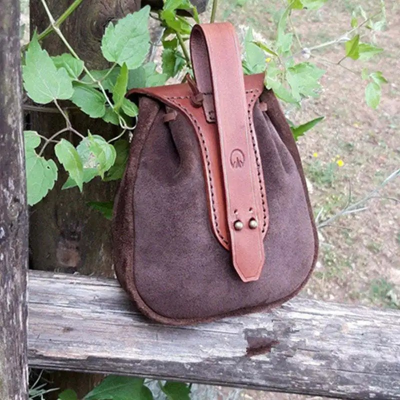 Unisex średniowieczny Hunter talia skórzana PU portmonetka dla kobiet Pixie Elf Viking Archer portmonetka Vintage torby akcesoria do kostiumów