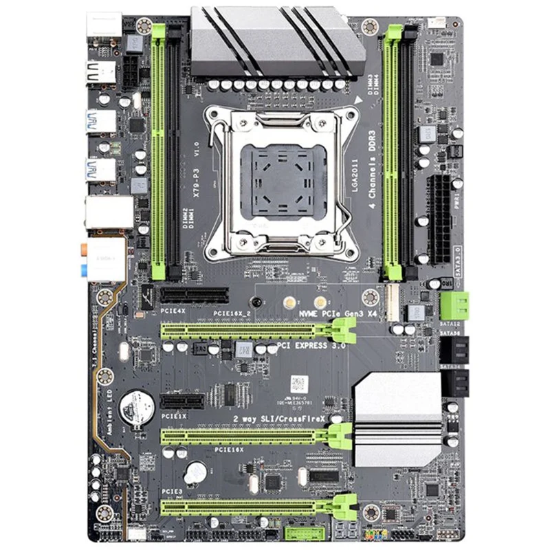 

X79-P3 QUAD Channel Deluxe X79 Motherboard ATX USB3.0 SATA3.0 LGA2011 Gaming Motherboard Support Mainboard 128GB DDR3 REG ECC