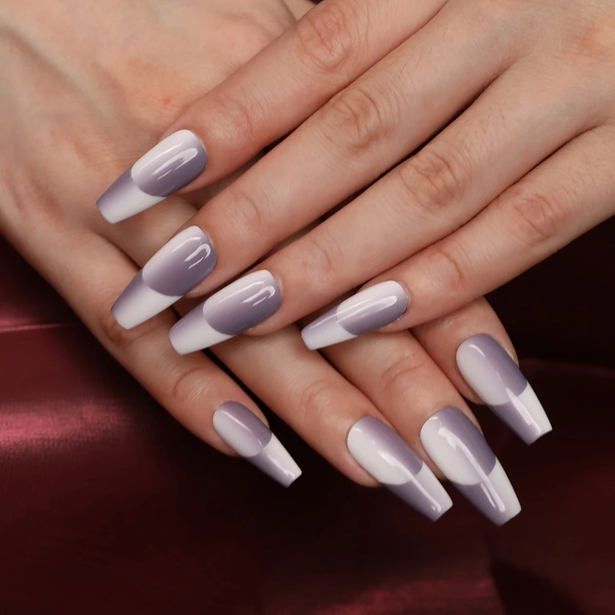 

High Contrast Purple Press-On Nails | Bold Vibrant Nail Art | Handmade Reusable Fake Nails