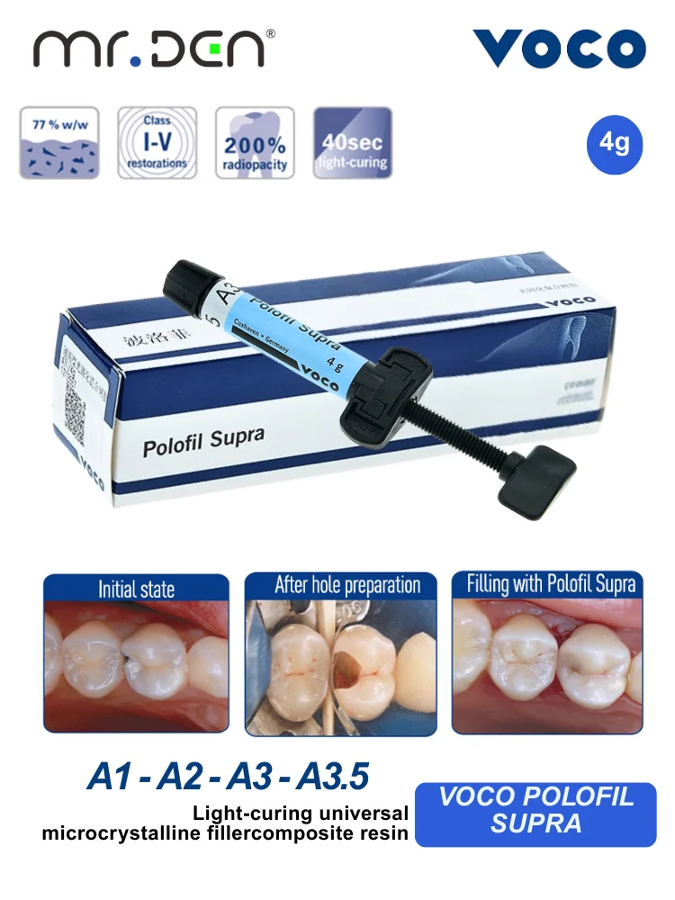 VOCO Polofil Supra Nano matériau dentaire universel en résine photopolymérisable pour la réparation des dents avant et arrière